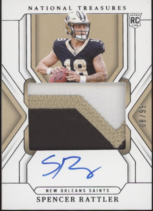 Spencer Rattler 2024 Panini National Treasures Swatch RC Auto 66/80 #171