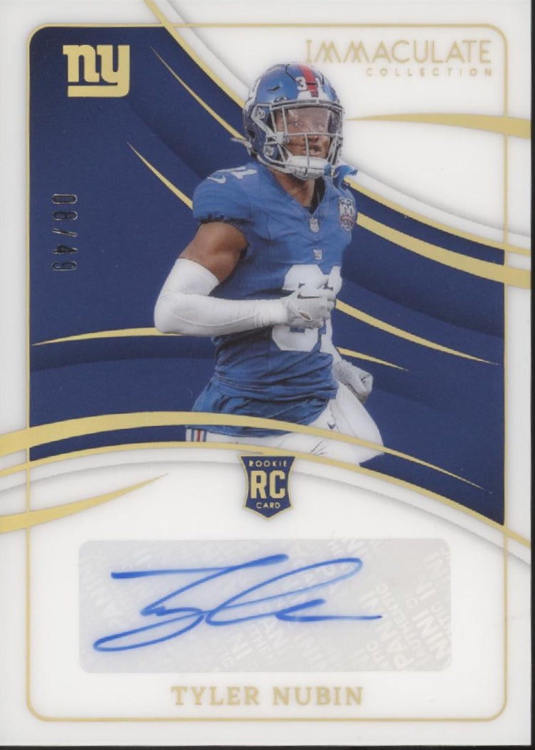 Tyler Nubin 2024 Panini Immaculate Collection RC Auto 08/49 #RA-TNN