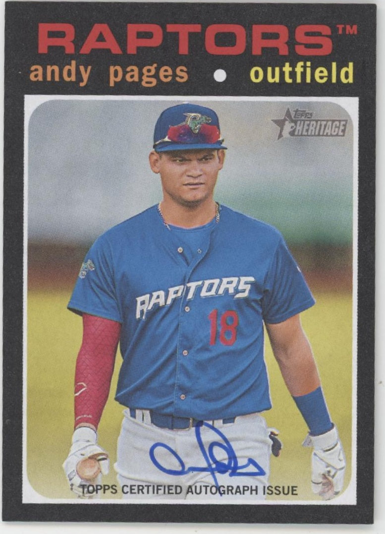 Andy Pages 2020 Topps Heritage Black Auto #ROA-AP