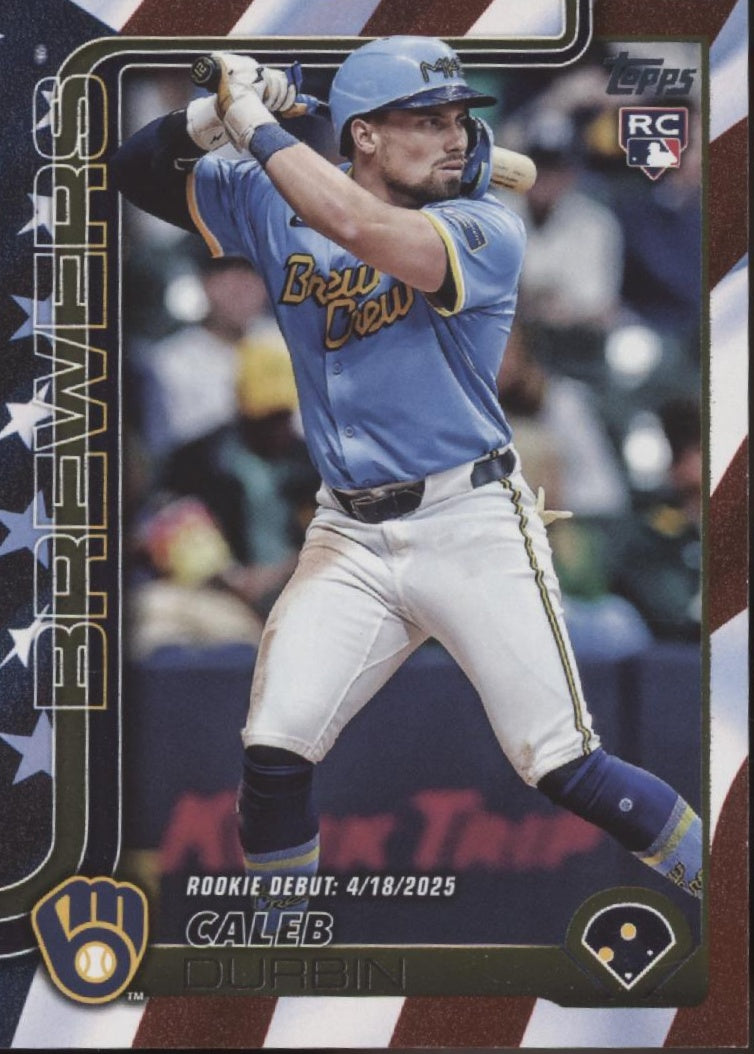 Caleb Durbin 2025 Topps Update Series Independence Day RC 20/76 #US59