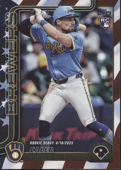 Caleb Durbin 2025 Topps Update Series Independence Day RC 20/76 #US59