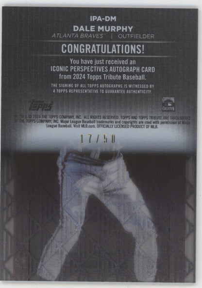 Dale Murphy 2024 Topps Tribute Auto 17/50 #IPA-DM