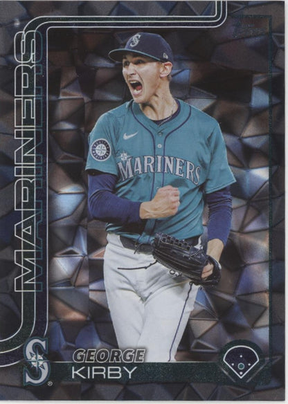 George Kirby 2025 Topps Series 2 Black Diamante Foil 07/10 #468