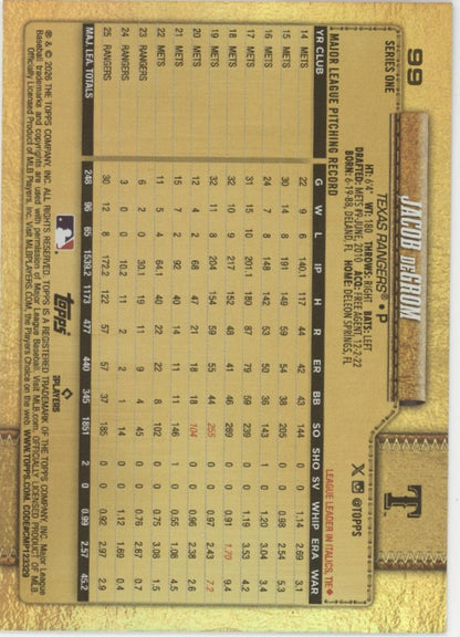 Jacob deGrom 2026 Topps Series 1 #99
