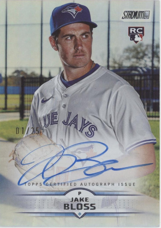 Jake Bloss 2025 Topps Stadium Club Holo RC Auto 01/25 #SCBA-JB
