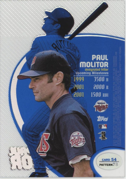 Paul Molitor 1998 Topps Tek Pattern 78 #54