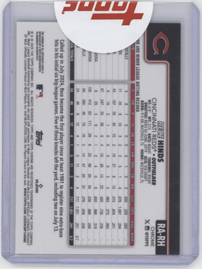 Rece Hinds 2025 Topps Chrome Gold Lava Refractor RC Auto 12/85 #RA-RH