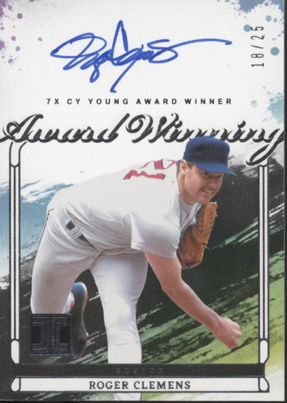 Roger Clemens 2025 Panini Impeccable Award Winning Auto 18/25 #AWA-RC