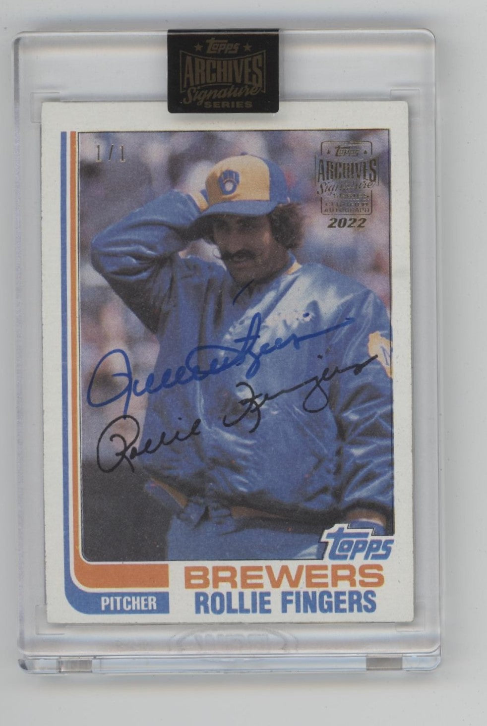 Rollie Fingers 2022 Topps Archives Signature Series Auto 1/1 #585