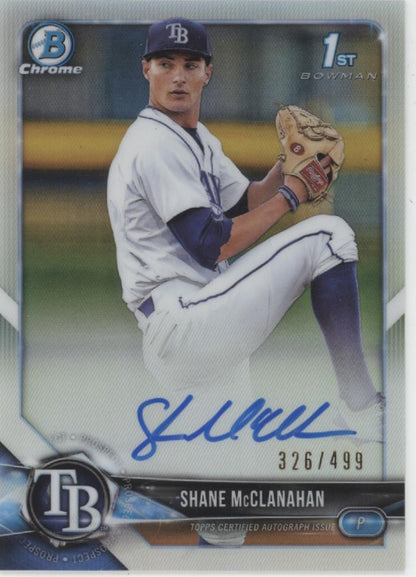 Shane McClanahan 2018 Bowman Chrome Prospects Refractor Auto 326/499 #CDA-SM