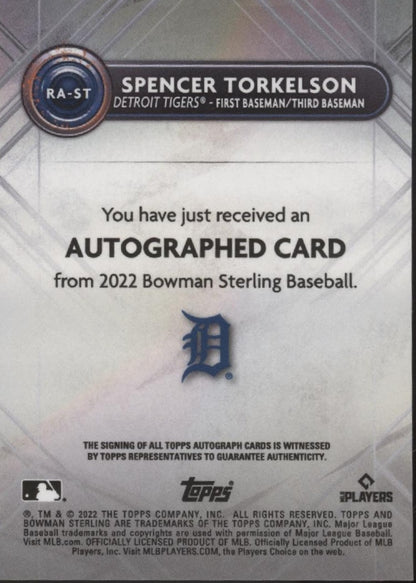 Spencer Torkelson 2022 Bowman Sterling RC Auto #RA-ST