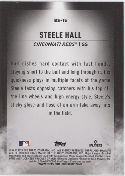 Steele Hall 2025 Bowman Chrome Spotlight Refractor #BS-15
