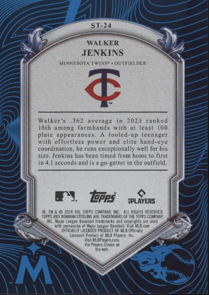Walker Jenkins 2024 Bowman Sterling-Tek Blue Clear Card 13/25 #ST-24