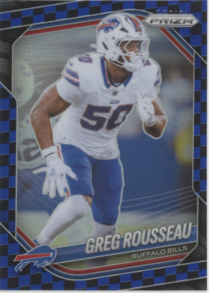 Greg Rousseau 2025 Panini Prizm Blue Checkerboard Prizm #9