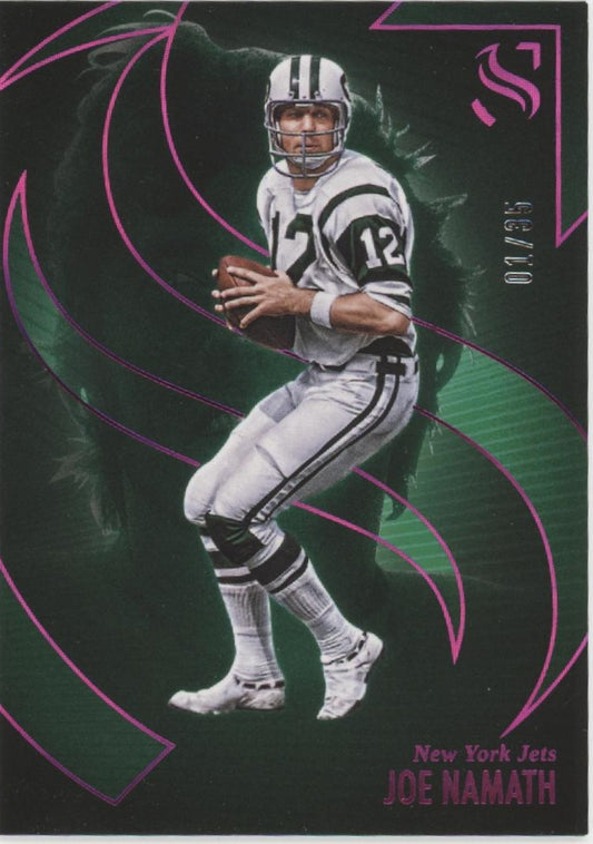 Joe Namath 2025 Panini Silhouette Pink 01/35 #64