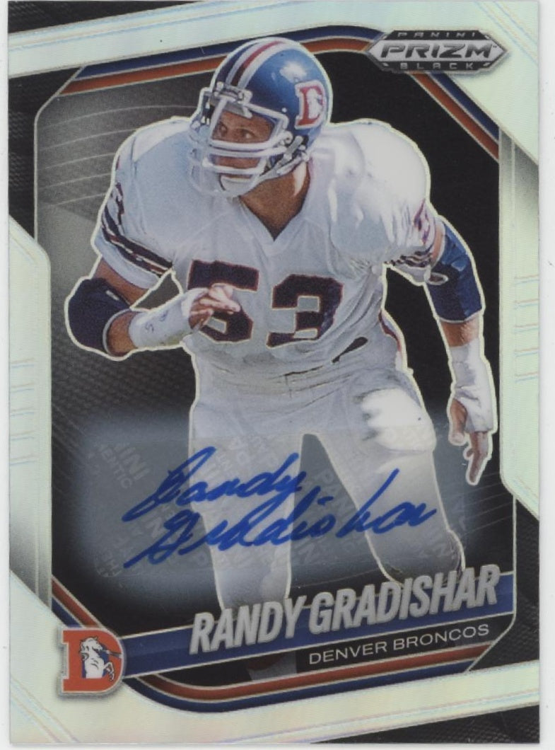 Randy Gradishar 2025 Panini Prizm Black Silver Prizm Auto #50