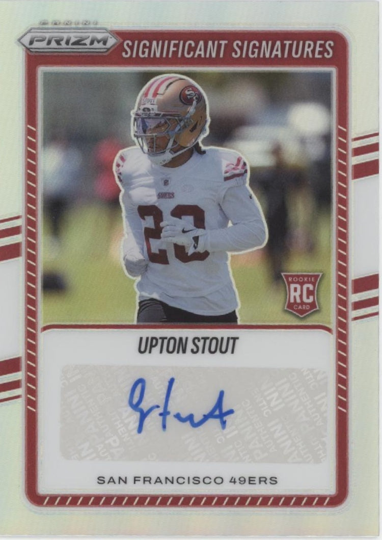 Upton Stout 2025 Panini Prizm Significant Signatures Refractor RC Auto #SSI-UST