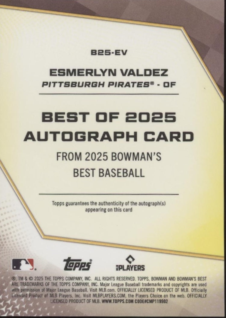 Esmerlyn Caldez 2025 Bowman's Best Auto #B25-EV
