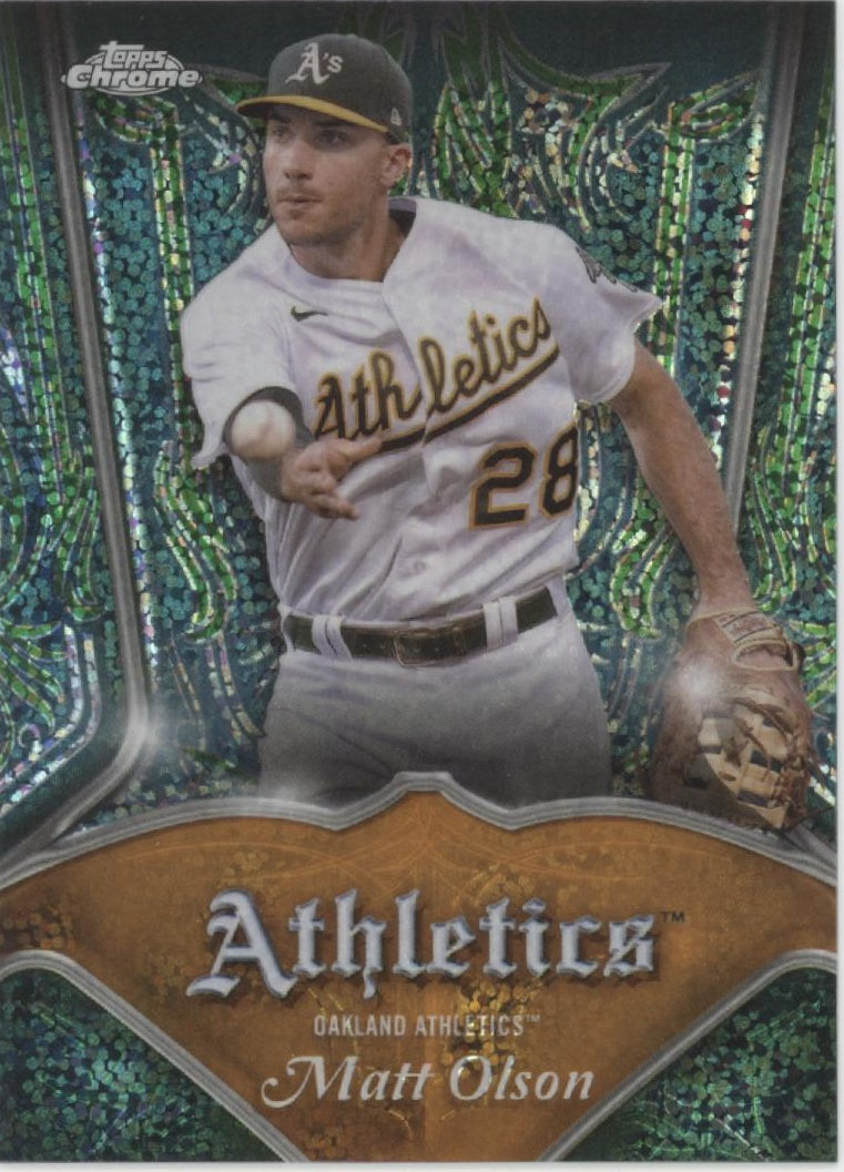Matt Olson 2022 Topps Chrome Speckle Refractor 16/25 #P-17