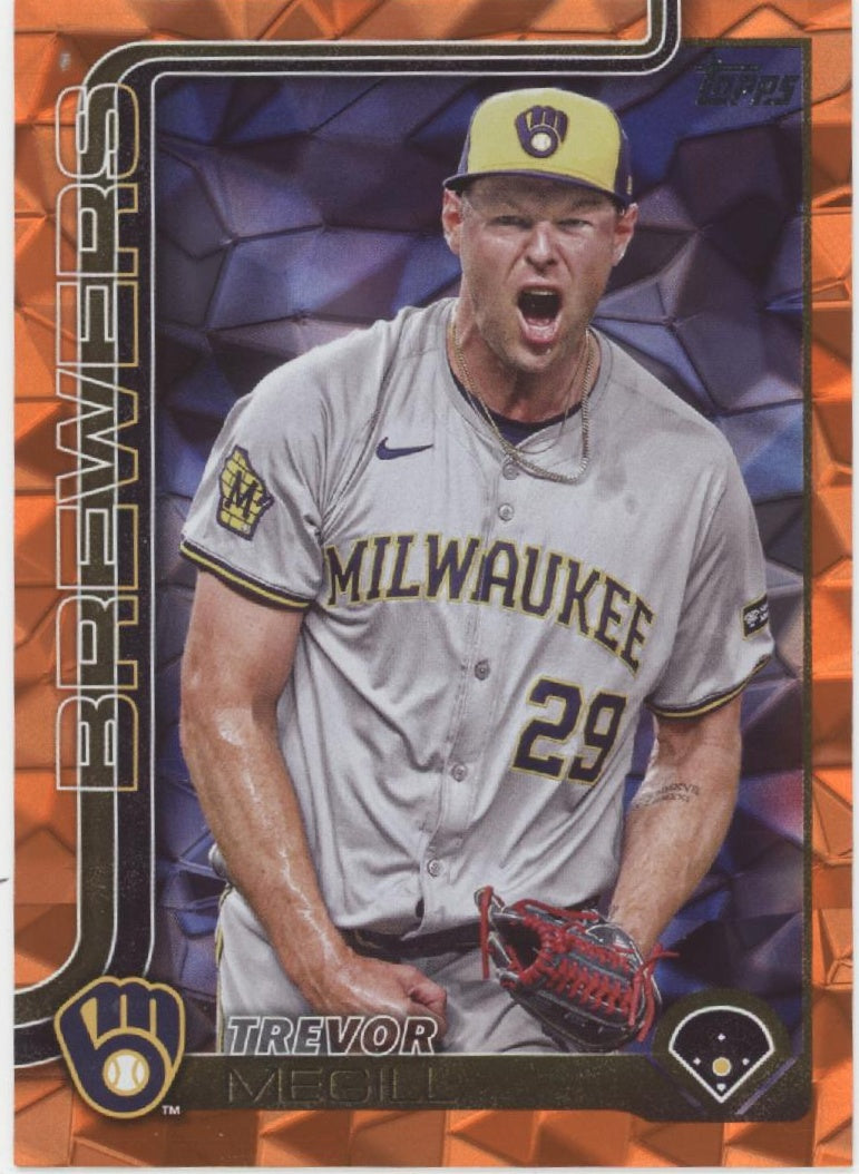 Trevor Megill 2025 Topps Series 1 Orange Diamante 01/25 #28