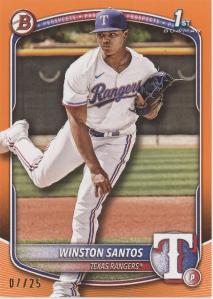 Winston Santos 2025 Bowman Prospects Orange 07/25 #BP-121