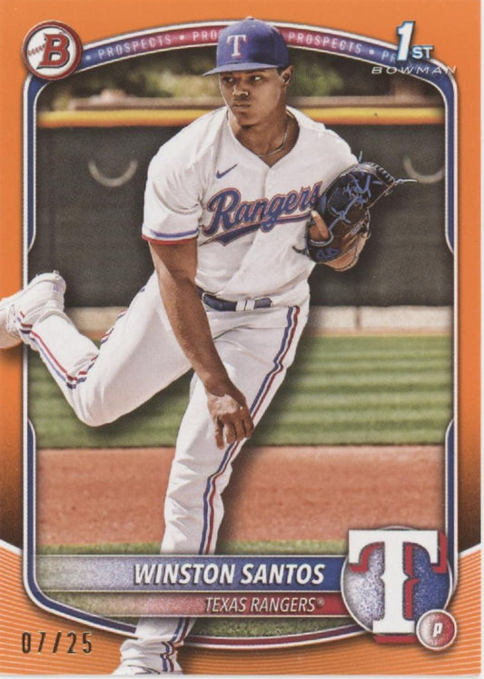 Winston Santos 2025 Bowman Prospects Orange 07/25 #BP-121