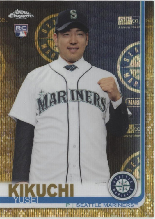 Yusei Kikuchi 2019 Topps Chrome Gold Wave Refractor RC 01/50 #73