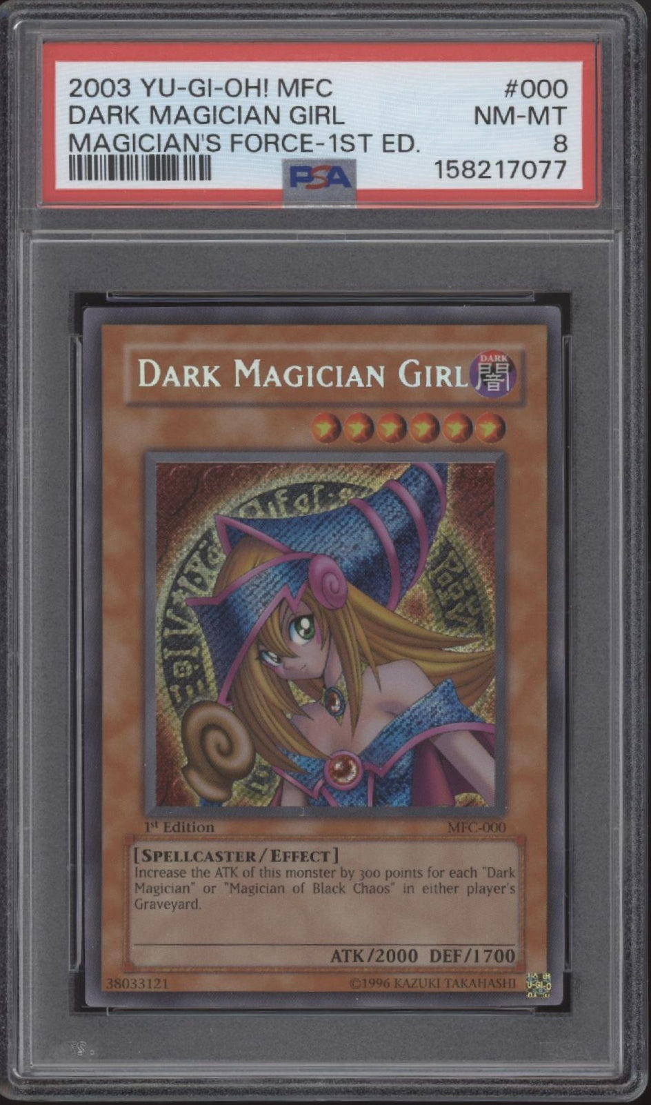 Dark Magician Girl Yu-Gi-Oh! Glossy Magician's Force 1st Edition #000 PSA 8