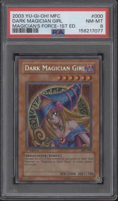 Dark Magician Girl Yu-Gi-Oh! Glossy Magician's Force 1st Edition #000 PSA 8