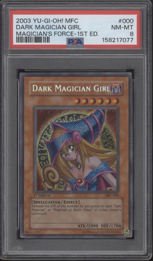 Dark Magician Girl Yu-Gi-Oh! Glossy Magician's Force 1st Edition #000 PSA 8