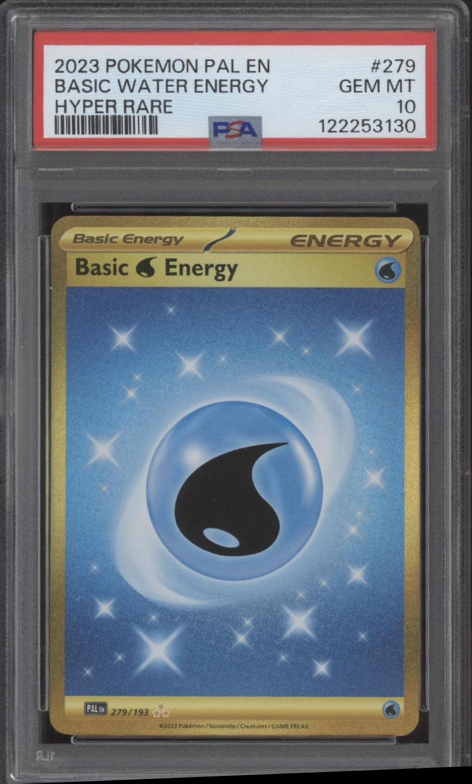 Basic Water Energy Pokemon Paldea Evolved Hyper Rare #279 PSA 9