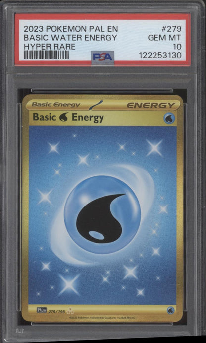 Basic Water Energy Pokemon Paldea Evolved Hyper Rare #279 PSA 9