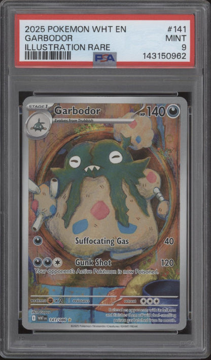 Garbodor Pokemon White Flare Illustration Rare #141 PSA 9