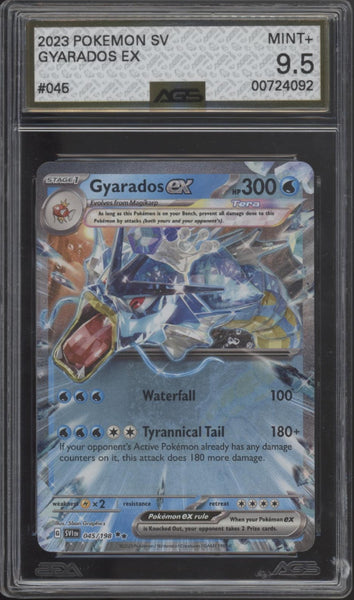 rare gyarados pokemon card Gyarados ex Pokemon Scarlet & Violet #045 AGS 9.5