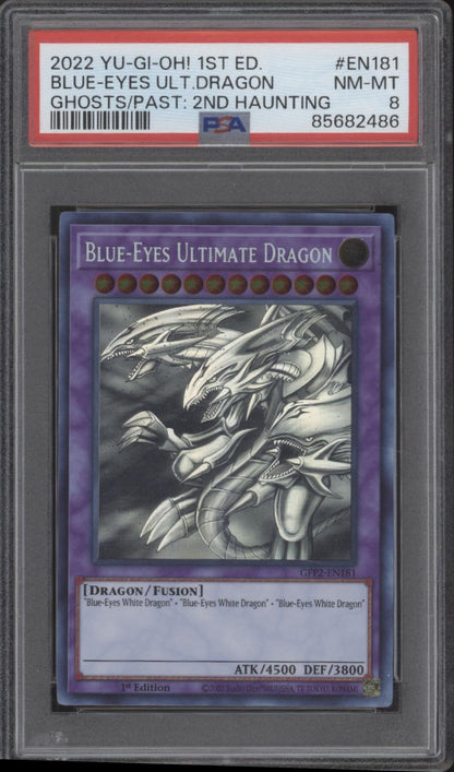 Blue-Eyes Ultimate Dragon Yu-Gi-Oh! Ghosts From Past 2nd Haunting #EN181 PSA 8