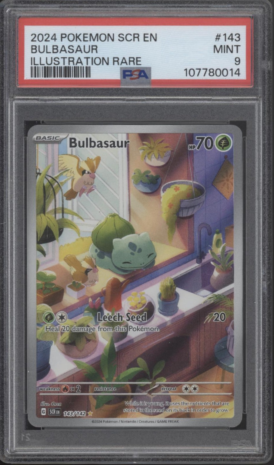 Bulbasaur Pokemon Stellar Crown Illustration Rare #143 PSA 9 #2、Collector Store LLC Gaming、kayou