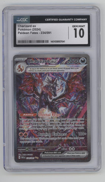 Charizard ex Pokemon Paldean Fates #234 CGC 10