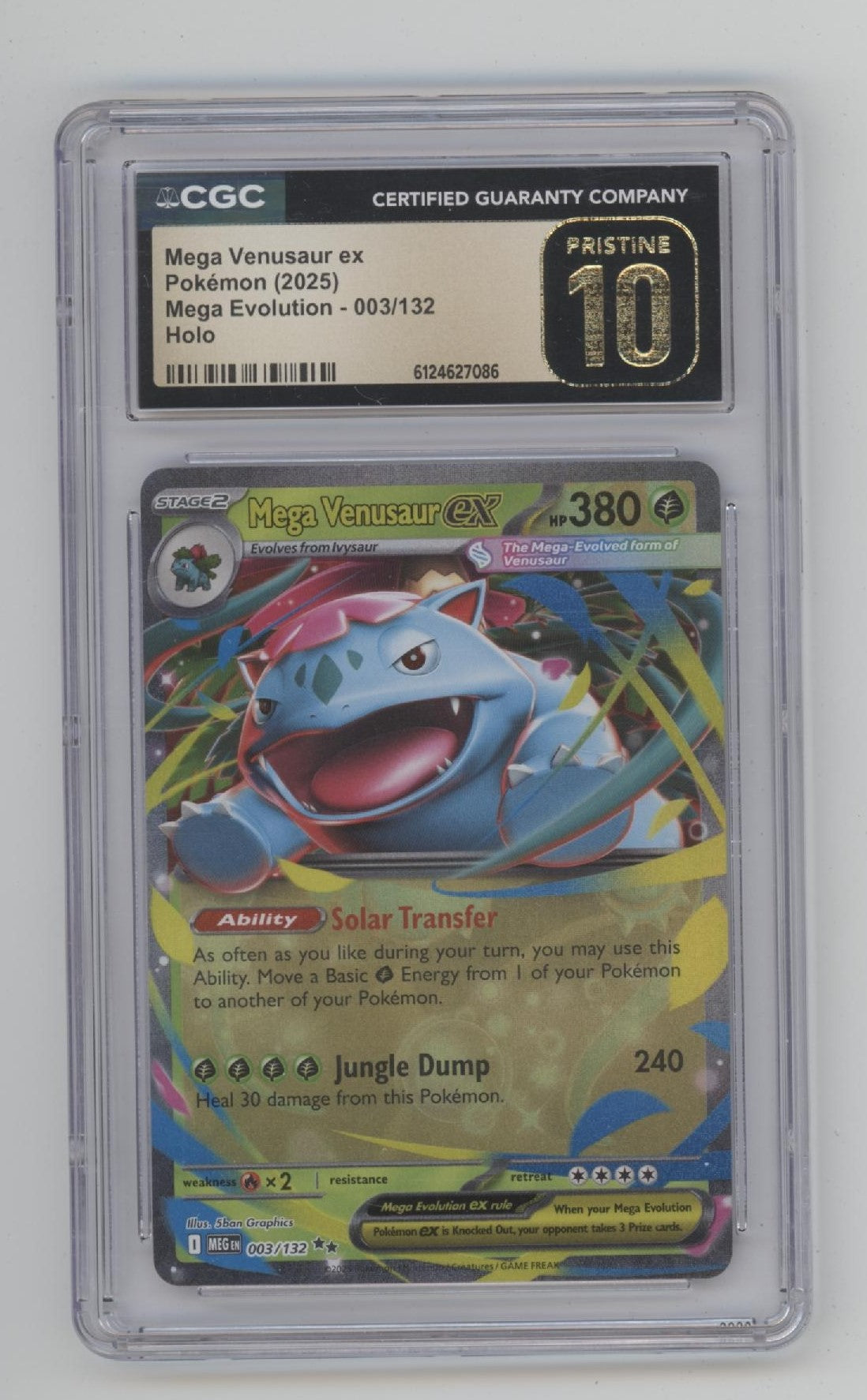 Mega Venusaur ex Pokemon Mega Evolution Holo #003 CGC 10 Pristine