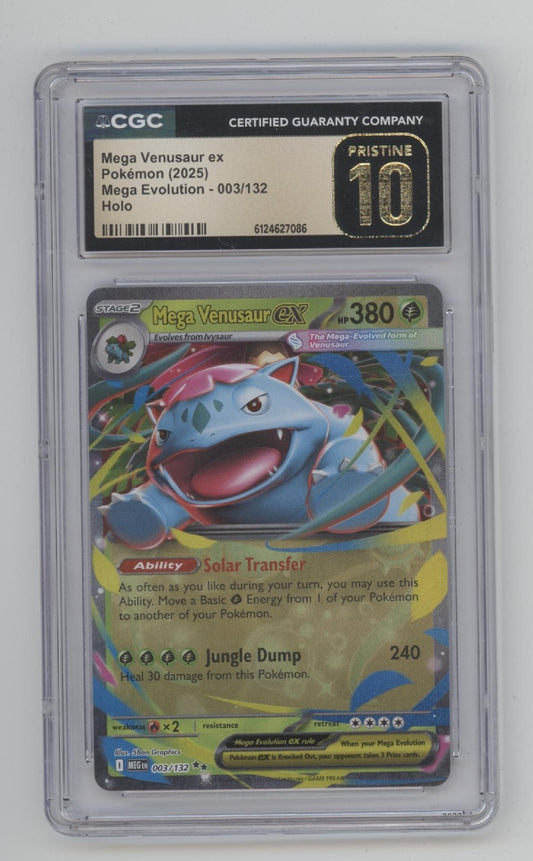 Mega Venusaur ex Pokemon Mega Evolution Holo #003 CGC 10 Pristine