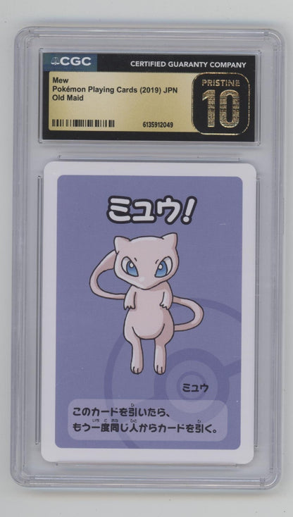 Mew Pokemon Playing Cards Old Maid Japanese CGC 10 Pristine