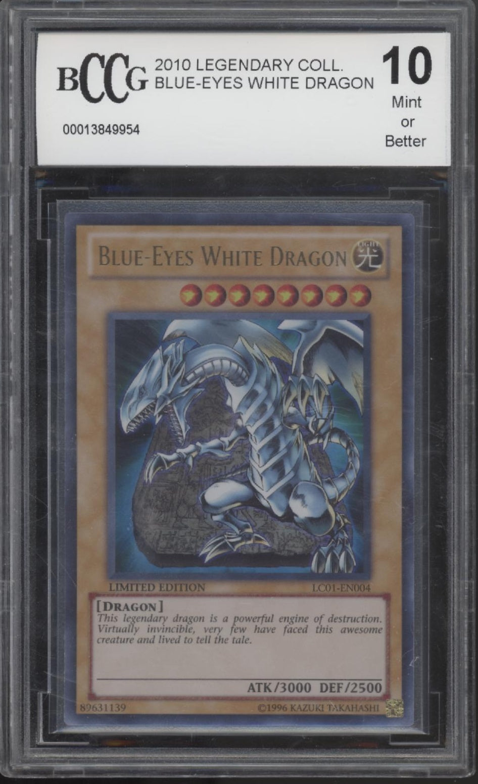 Blue-Eyes White Dragon Yu-Gi-Oh! Legendary Collection #EN004 Beckett 10