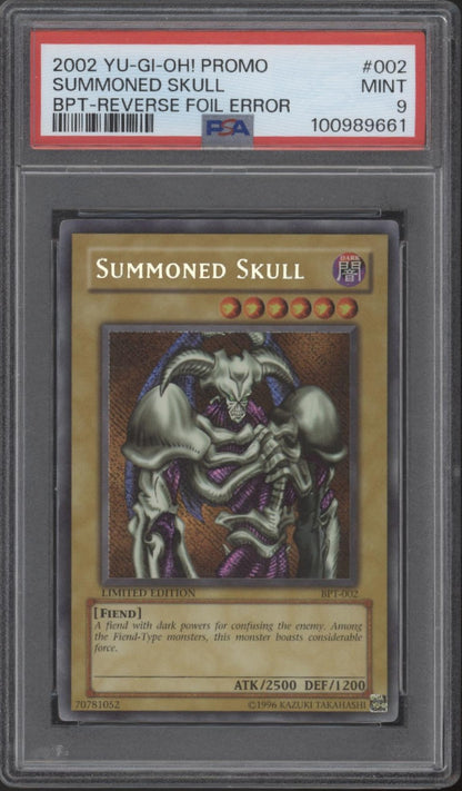 Summoned Skull Pokemon BPT Reverse Foil Error Promo #002 PSA 9