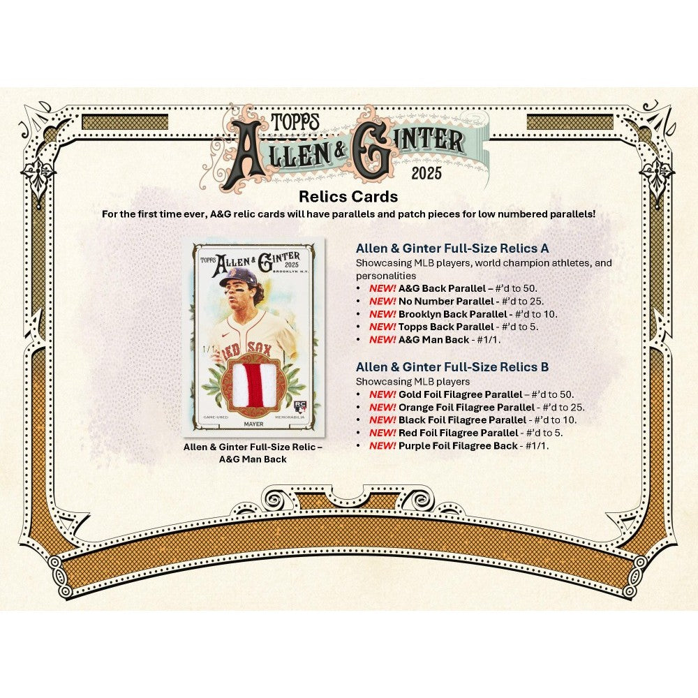 2025 Topps Allen & Ginter Baseball Fat Pack