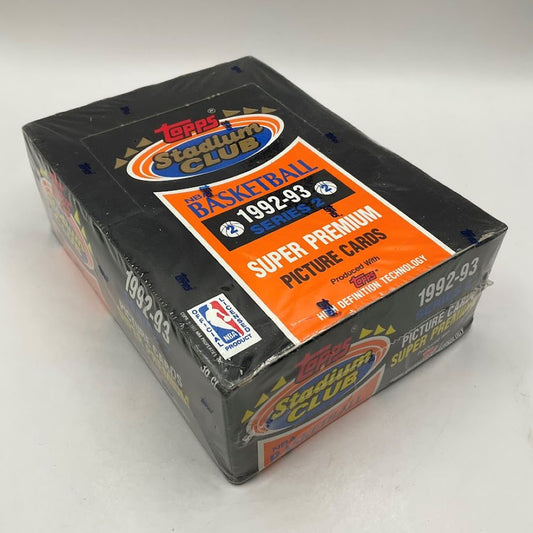 1992-93 Topps Basketball Stadium Club Series 2 Hobby Box #2