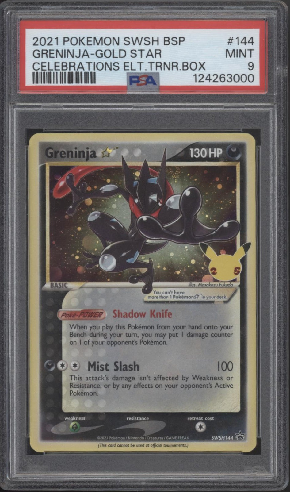 Greninja Pokemon Celebrations Elite Trainer Box Gold Star #144 PSA 9 #3