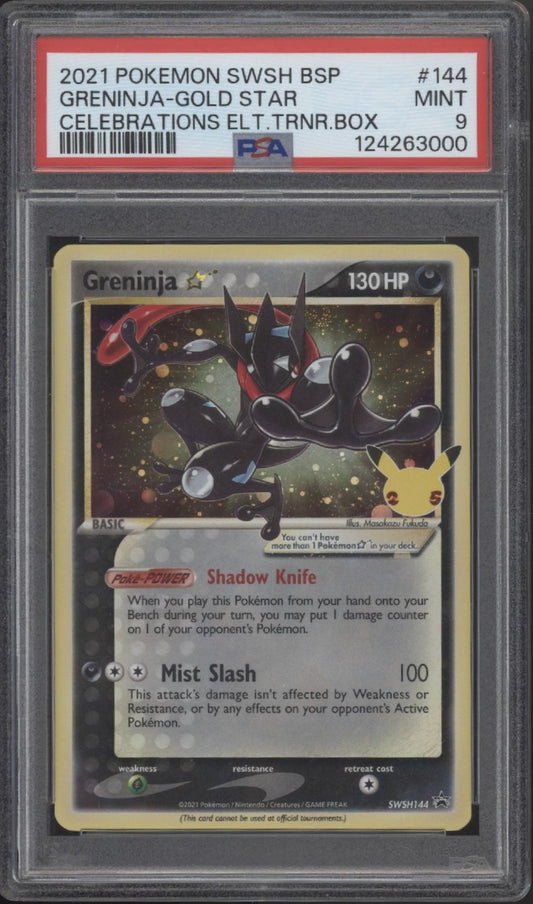 Greninja Pokemon Celebrations Elite Trainer Box Gold Star #144 PSA 9 #3