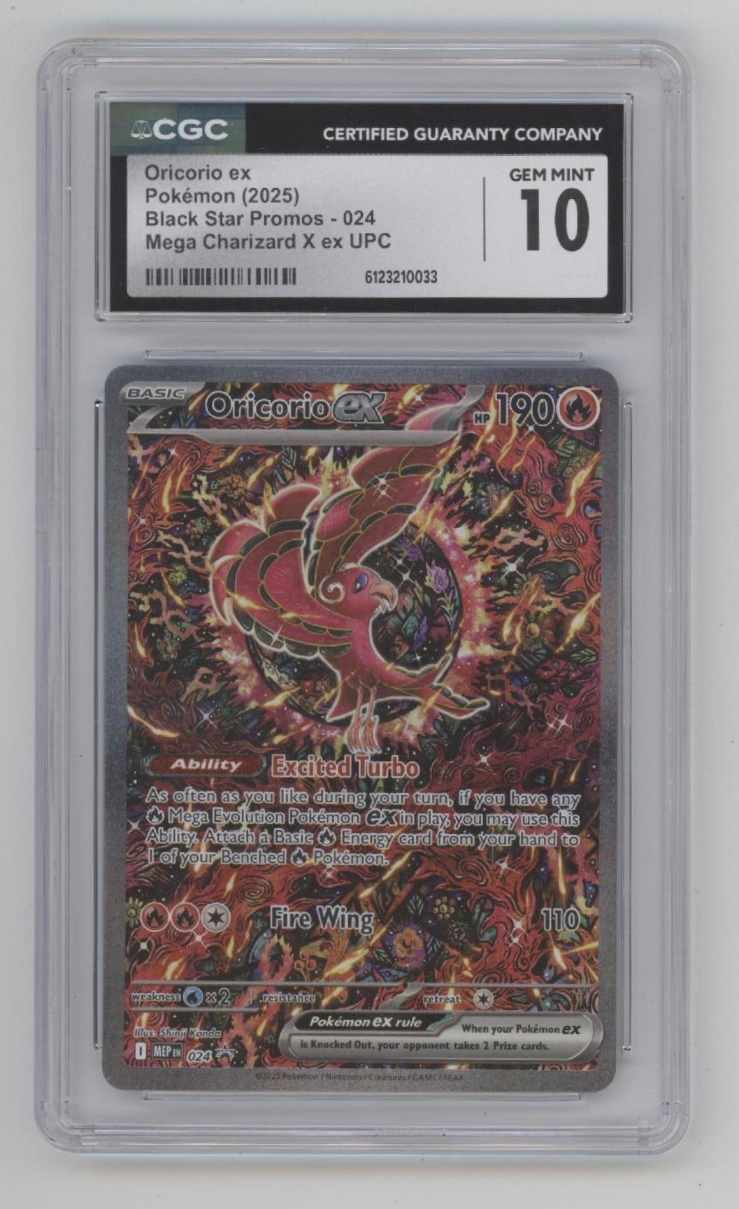 Oricorio ex Pokemon Mega Chaizard X ex UPC #024 CGC 10 #1