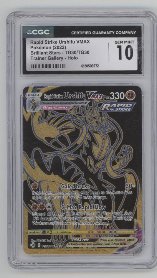 Rapid Strike Urshifu VMAX Pokemon Brilliant Stars Trainer Gallery Holo CGC 10