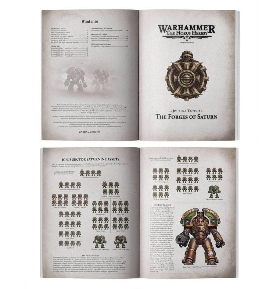 Warhammer The Horus Heresy: Journal Tactica - The Forges of Saturn(Releases 10-4-2025)