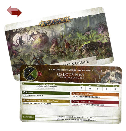 Warhammer Age of Sigmar: Warscroll Cards - Maggotkin of Nurgle